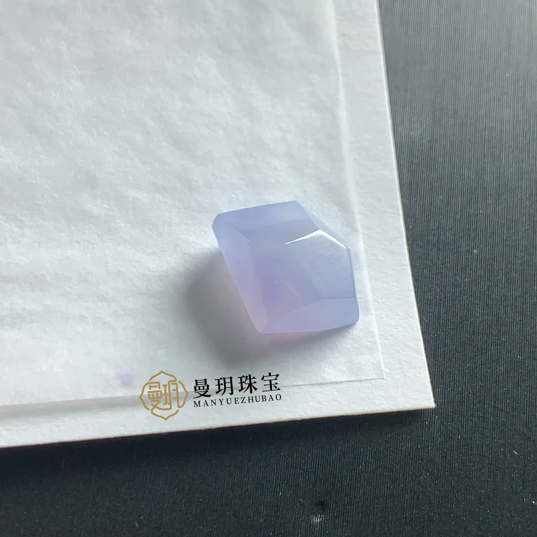 天然缅甸翡翠A货未镶嵌紫切割