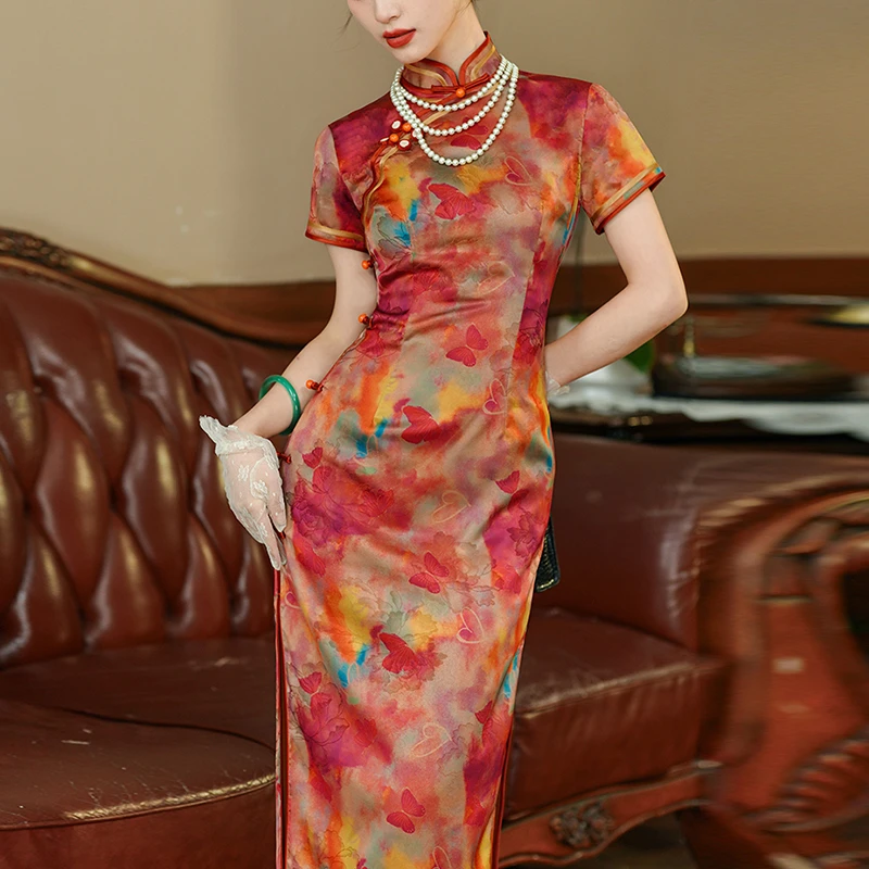 五一喜婆婆婚宴装2025新款高贵高端夏季旗袍年轻妈妈礼服平时可穿