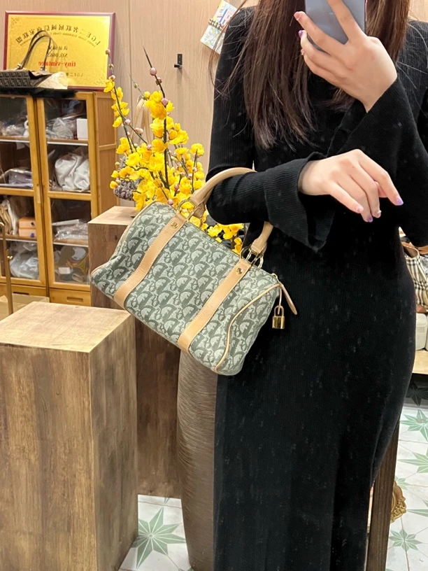 95新 DIOR/迪奥 K692经典波士顿手提包简约设计大容量时尚百搭