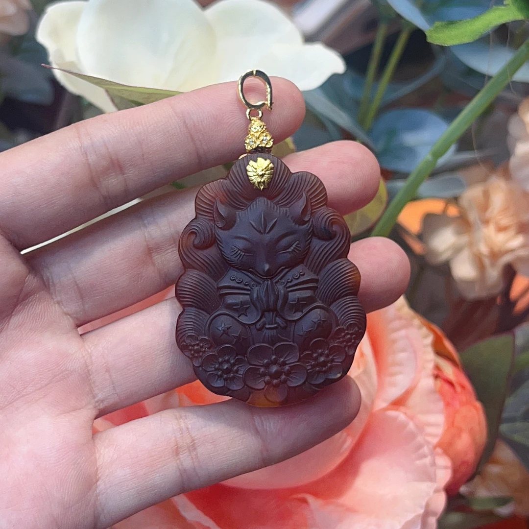 曼曼珠宝黄金甲九尾吊坠（大）