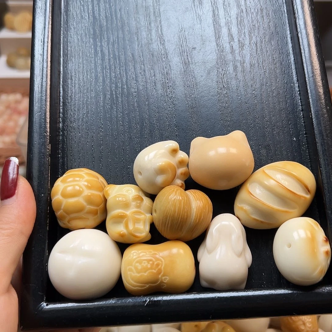 手串菩提根/象牙果瑕疵牙果混10颗6