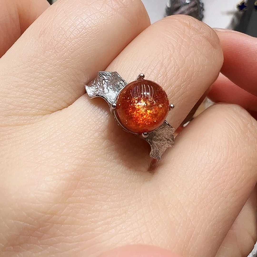 落***兒日光石银S925镶嵌戒指