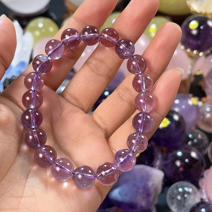 水晶紫水晶手链一条未镶嵌