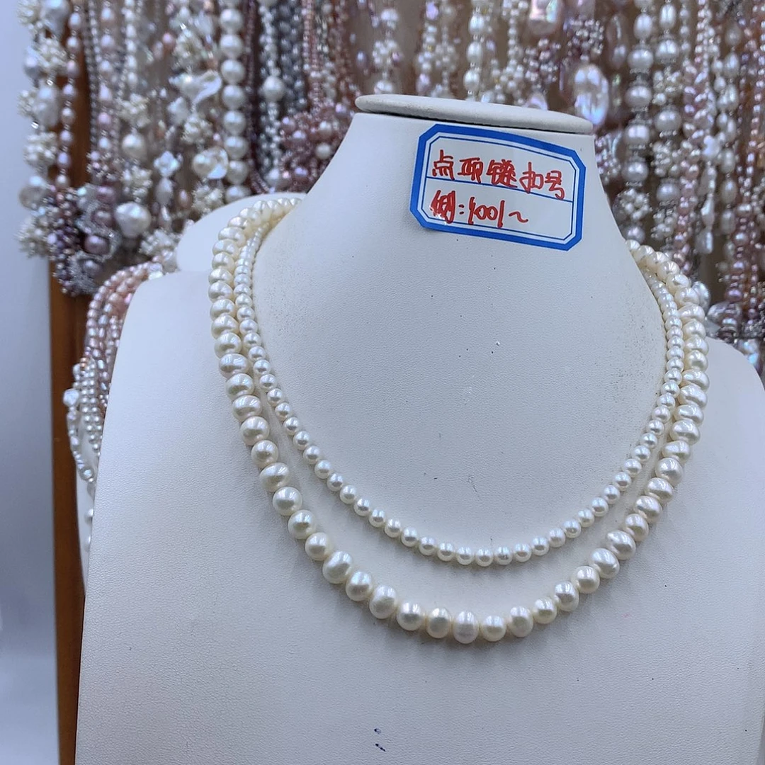 银S925镶嵌项链耳饰淡水珍珠