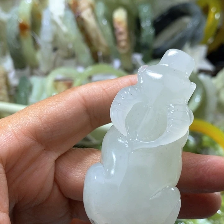 未镶嵌岫玉手把手把