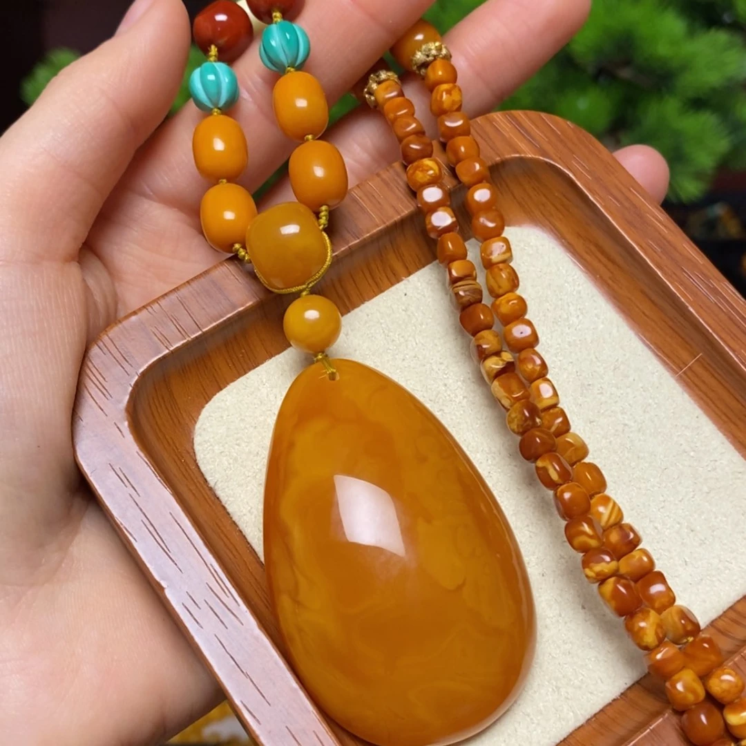 【闪购商品】蜜蜡颈饰未镶嵌项链
