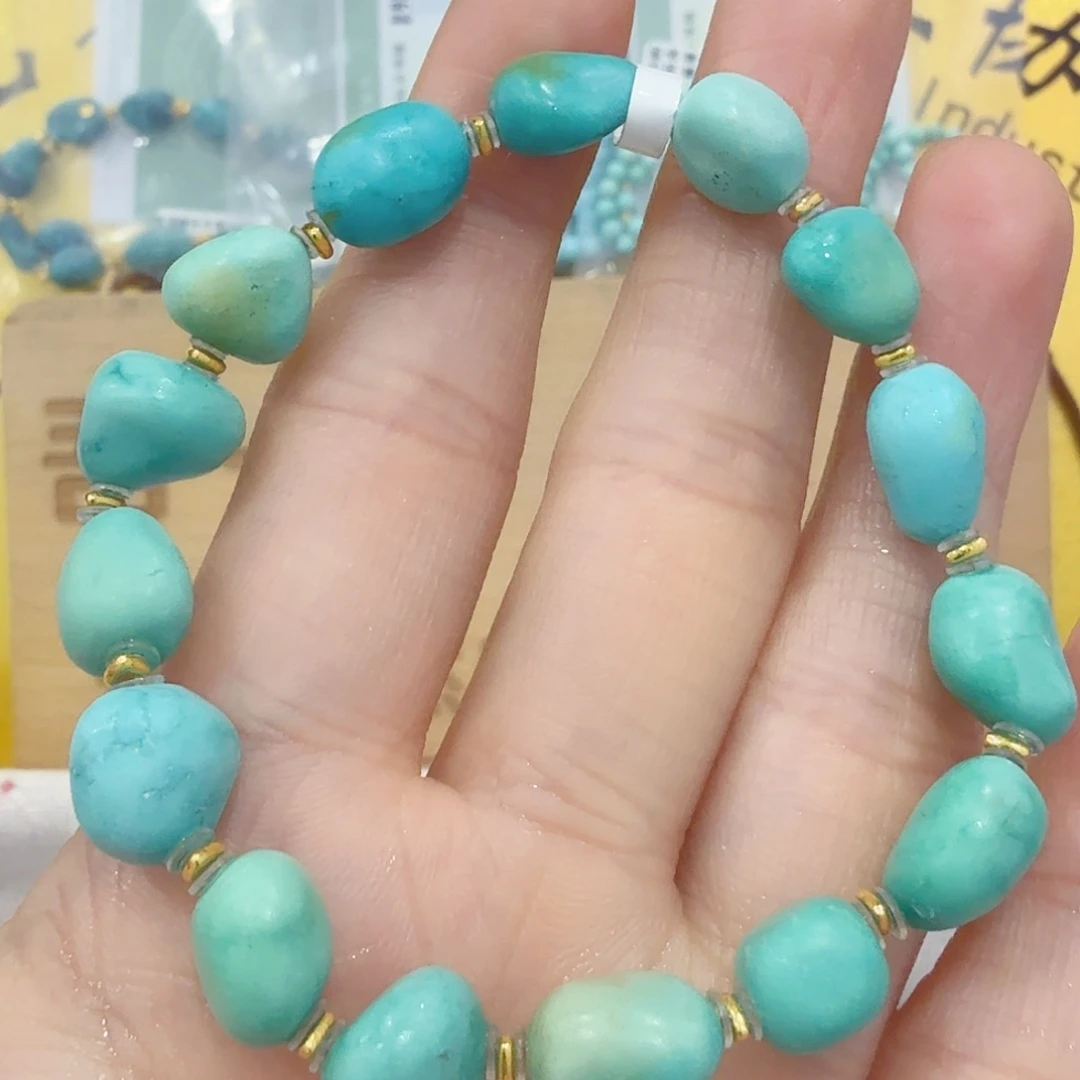 绿松石18K金镶嵌珠宝奇石