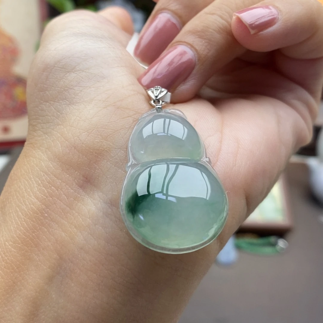 翡翠银S925镶嵌颈饰吊坠27