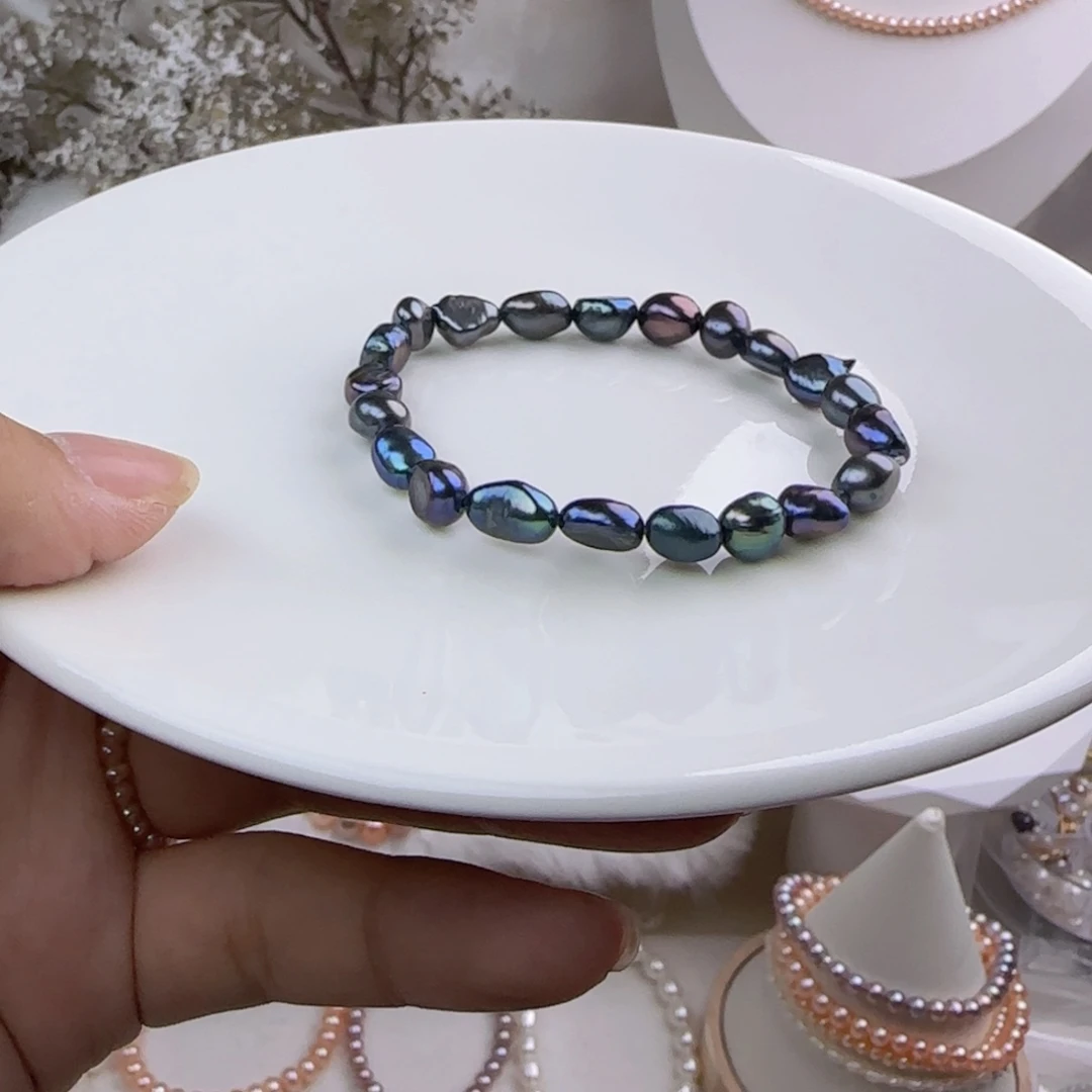 未镶嵌手绳淡水珍珠6-7mm微瑕