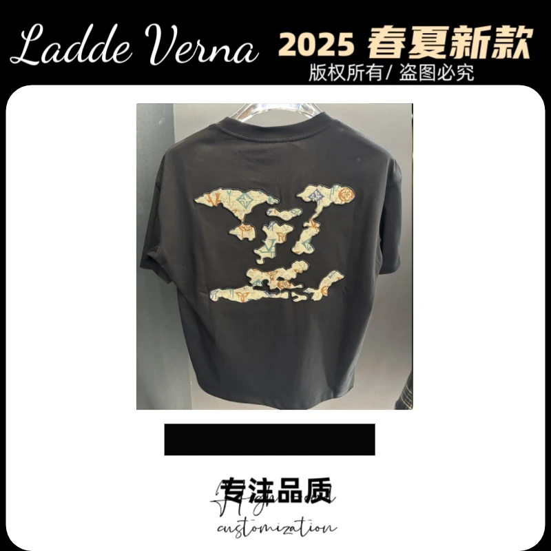 【凡记专属短袖-55571】2025年轻奢款百搭舒适时尚个性黑白设计款