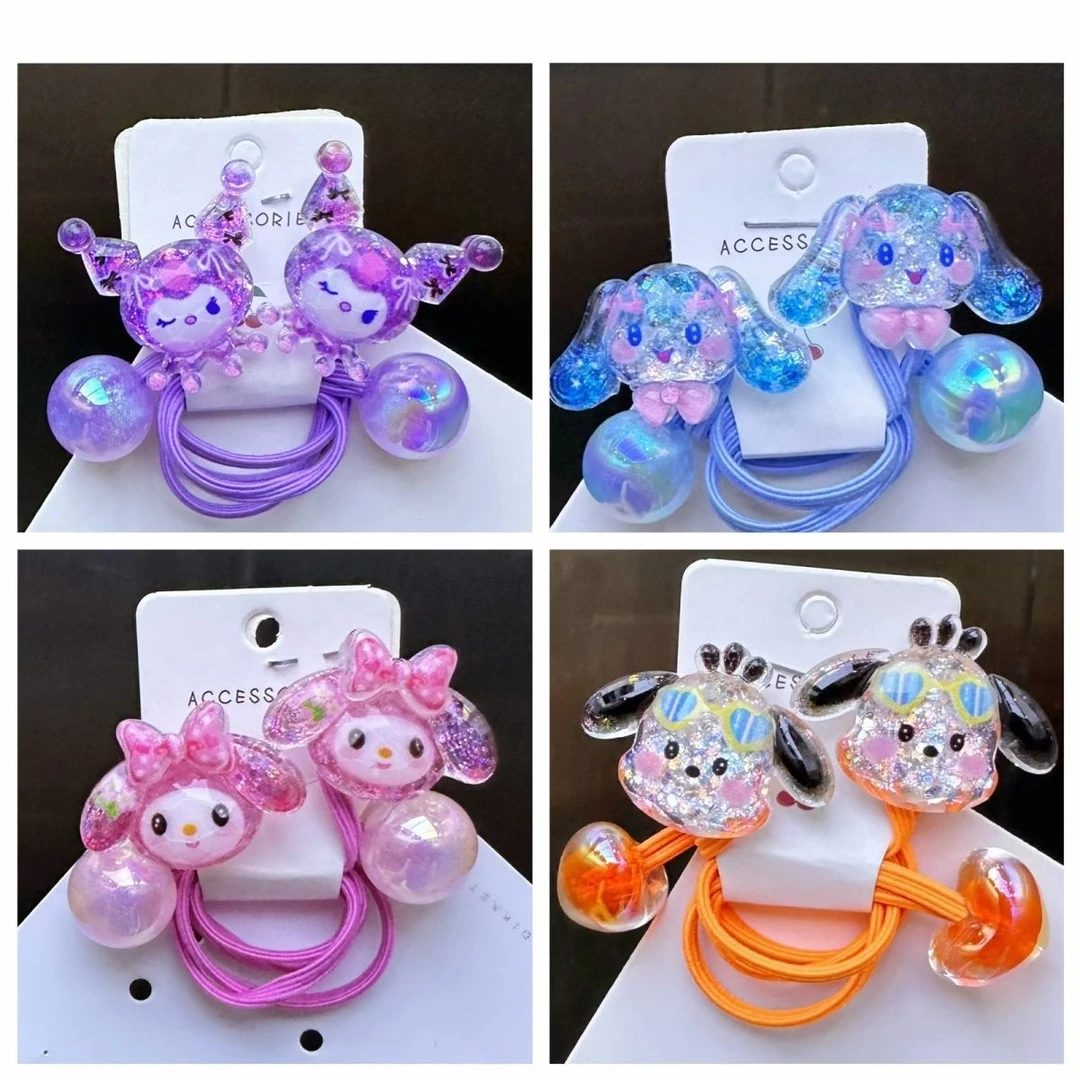 【店铺热销】最新三丽鸥儿童双头绕绕长皮筋可爱卡通库洛米美乐蒂扎