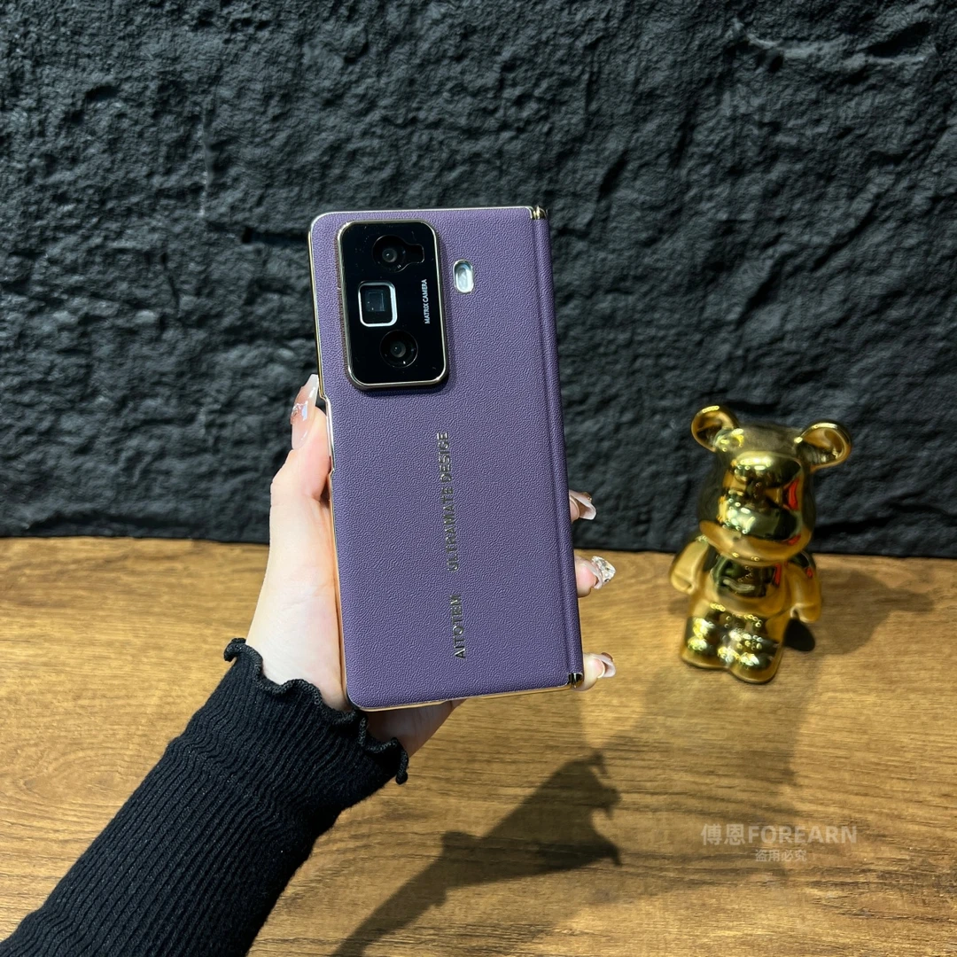 适用于荣耀magicvs3手机壳双中轴vs3折叠屏FLC-AN00保护套真皮