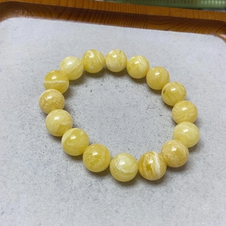 蜜蜡未镶嵌裸石手串