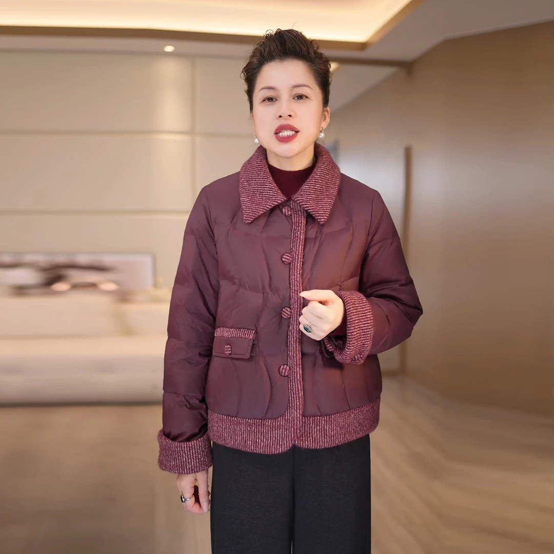 妈妈冬装外套加厚棉袄保暖上衣时尚中老年女装洋气宽松棉衣50多岁