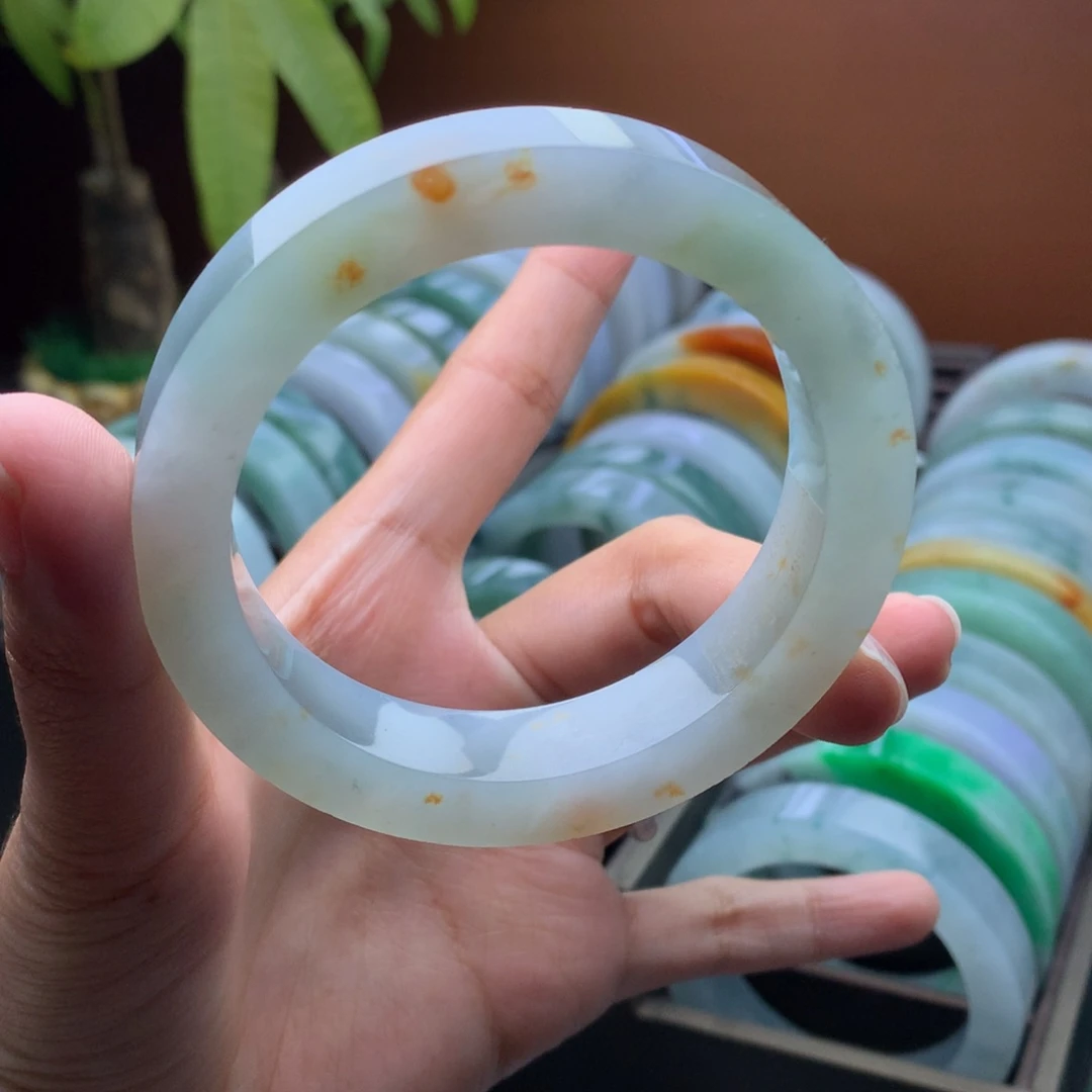 未镶嵌定制手镯定制翡翠定制57-58