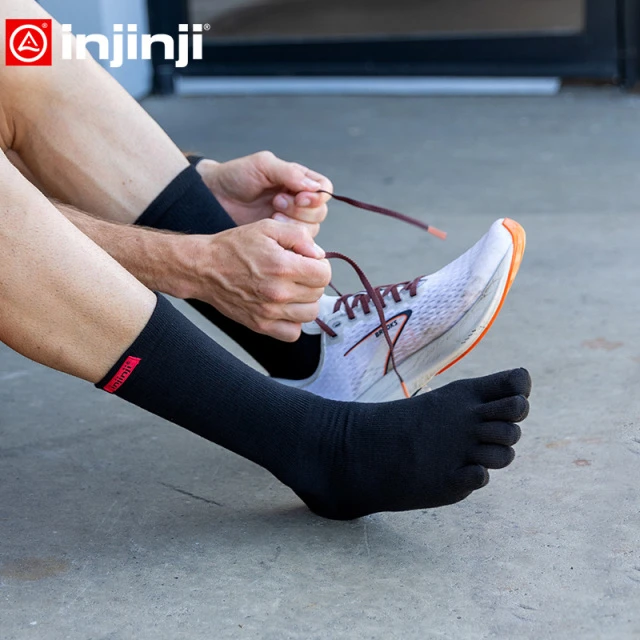 injinji长筒运动五指袜男女常规厚度coolmax速干袜日常健身分趾袜