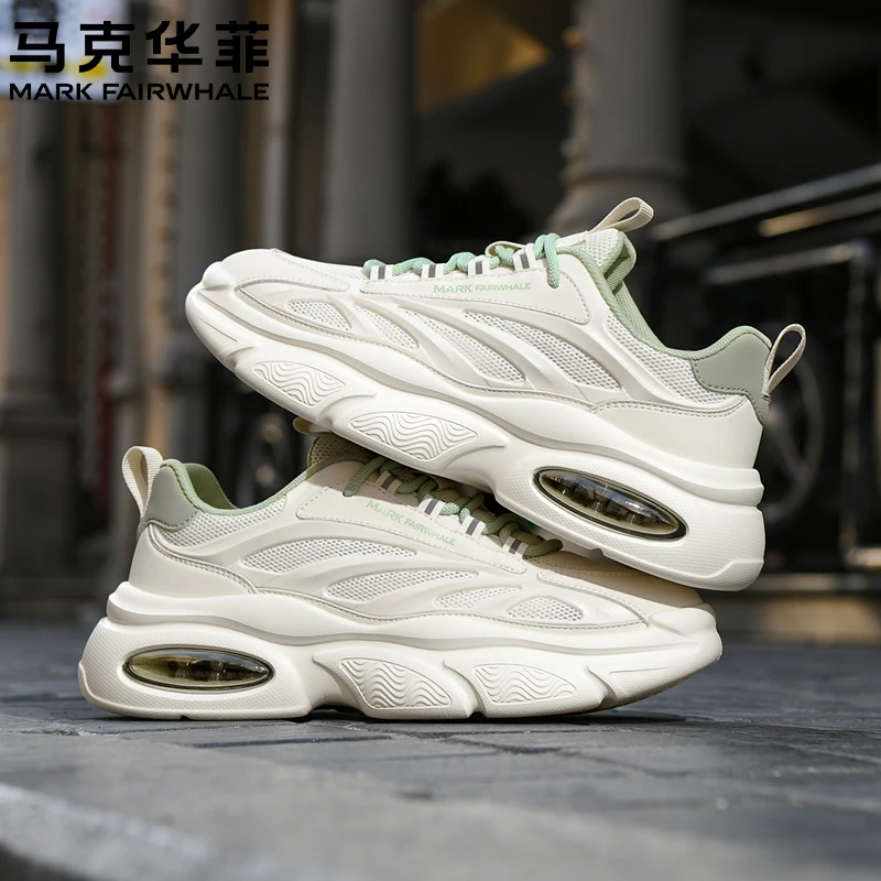 马克华菲男鞋2025年夏季日常通勤休闲百搭潮流时尚增高舒适运动鞋