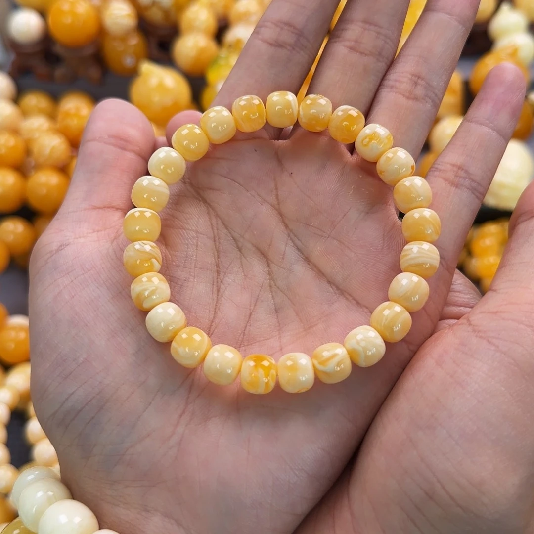 琥珀未镶嵌珠宝奇石9.4mm同料