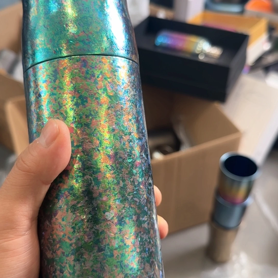 纯钛不保温绿色杯子