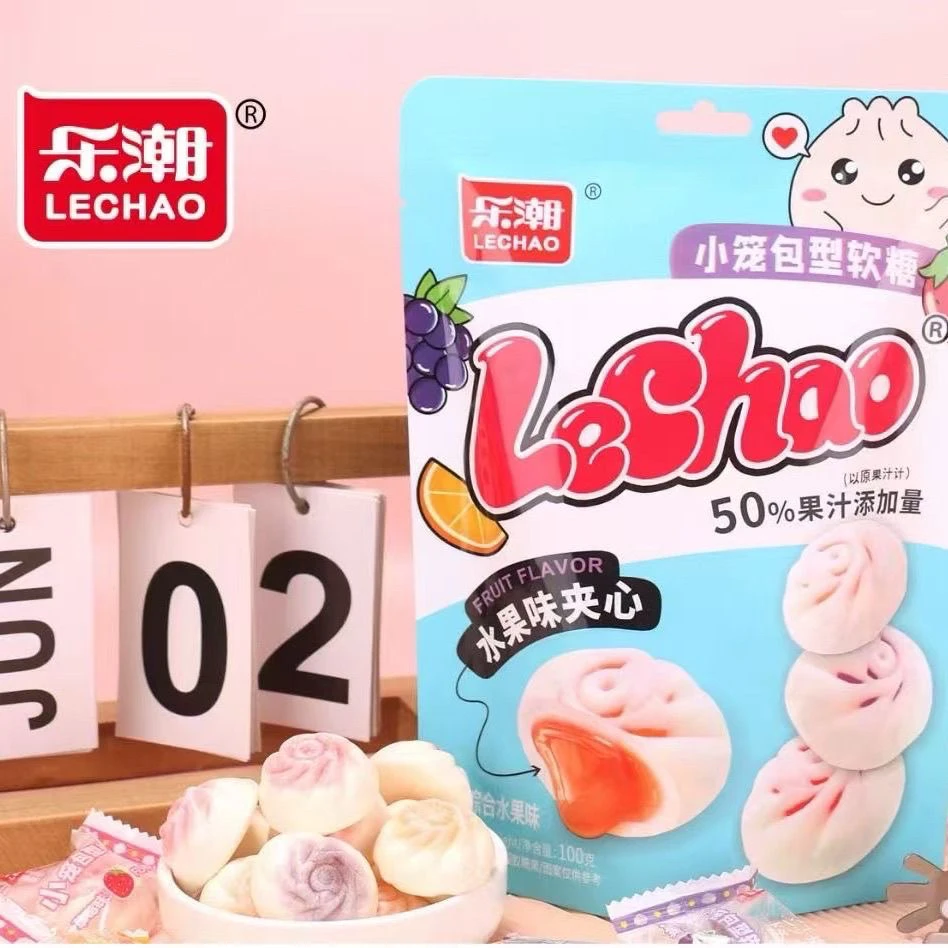 【1袋】乐潮小笼包型软糖100克（7月到期）
