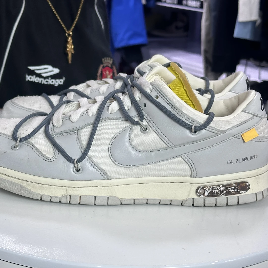 43码 二手95新 ow dunk白灰
