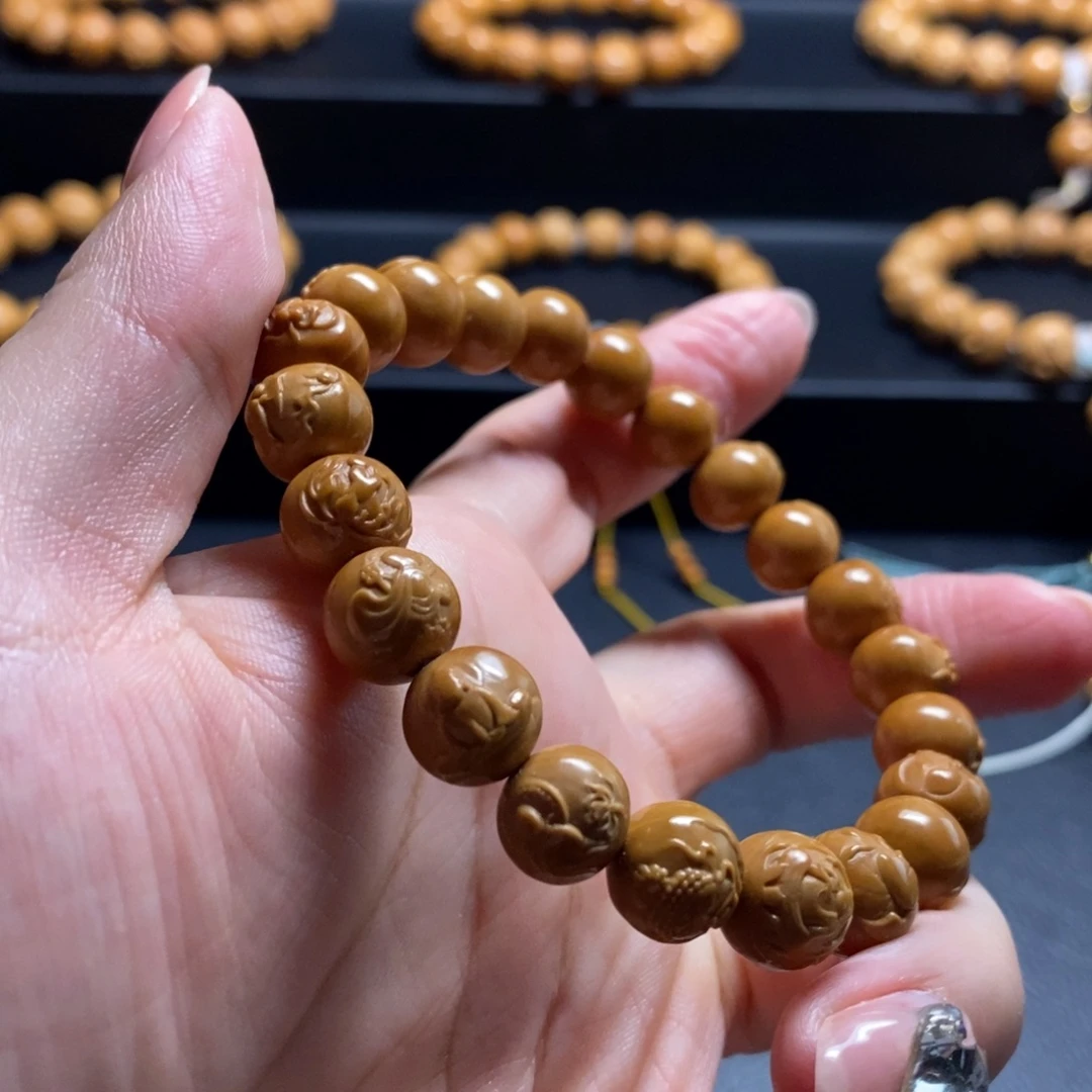 猴头核桃手串小无相佛