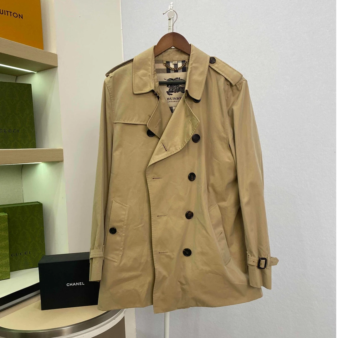 99新 BURBERRY/博柏利 博柏利 双排扣风衣 54码 11350