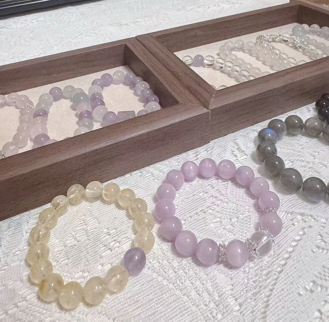 合金琉璃手链 手工拼色简约风女手串