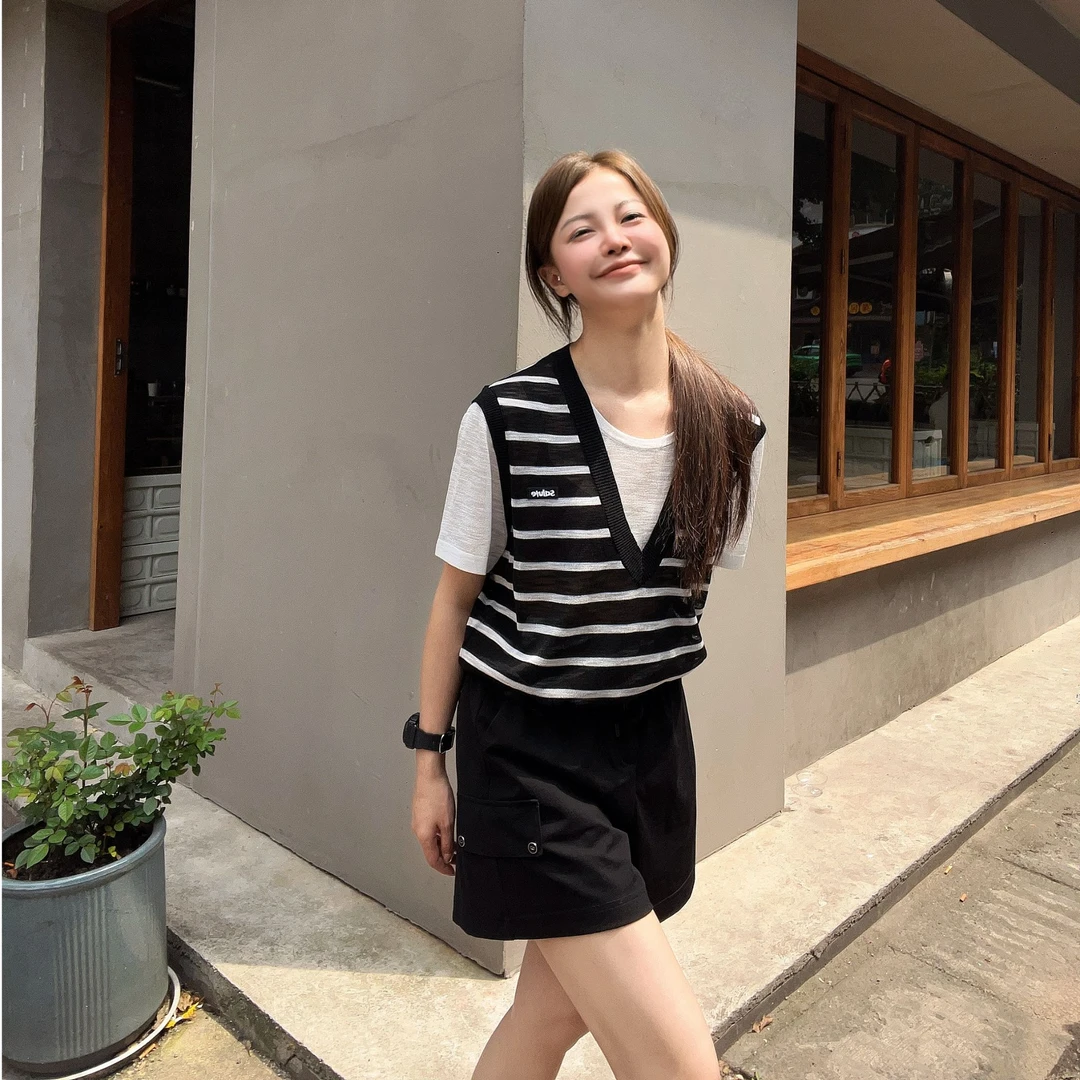 俪妍【LIVELY·YAN】25夏季新款针织衫72307显瘦气质时尚休闲百搭