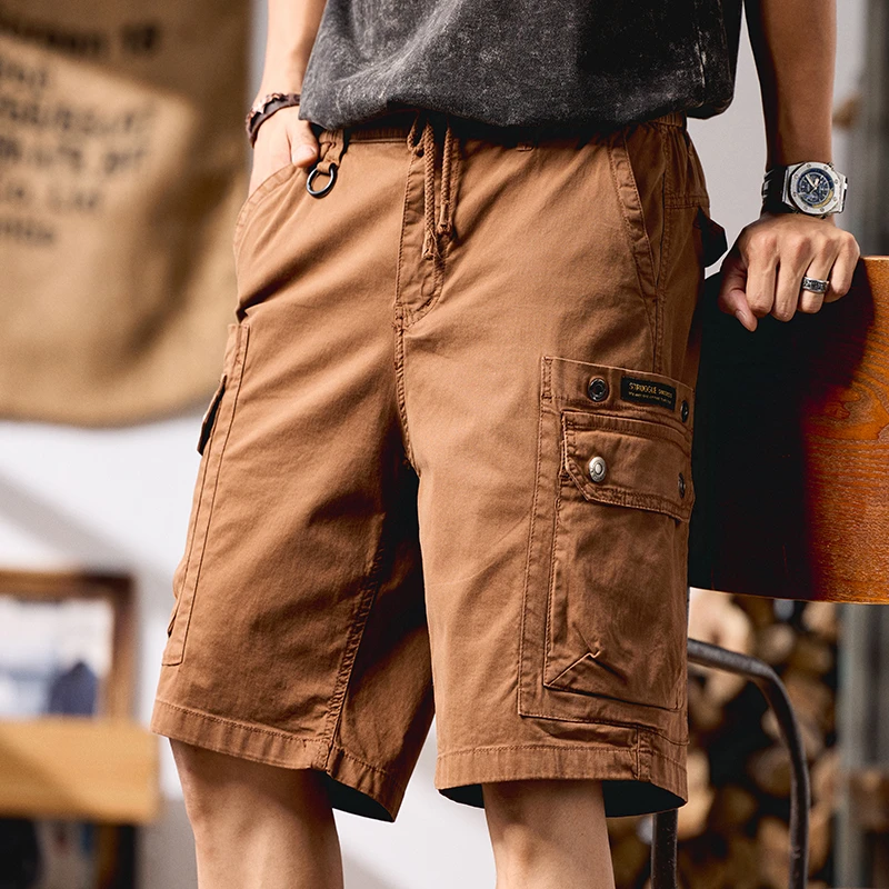 潮掌柜夏季薄款工装短裤青春流行青年百搭户外休闲免烫中腰短裤男