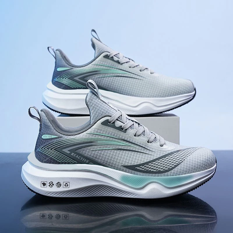 新款跨境跑步鞋夏季新款防滑耐磨青年学生帅气回弹缓震运动鞋男鞋