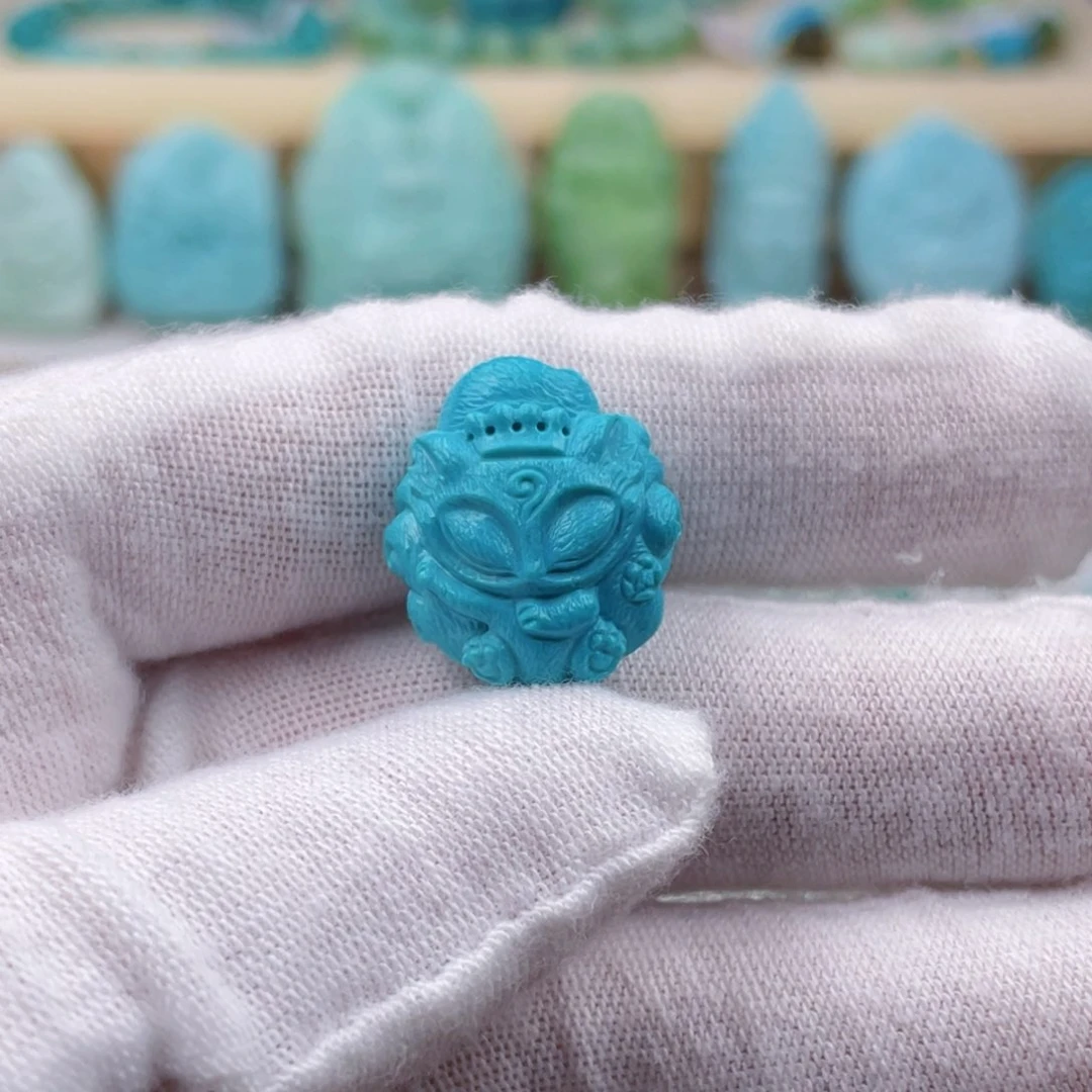 未镶嵌绿松石珠宝奇石17.1mm