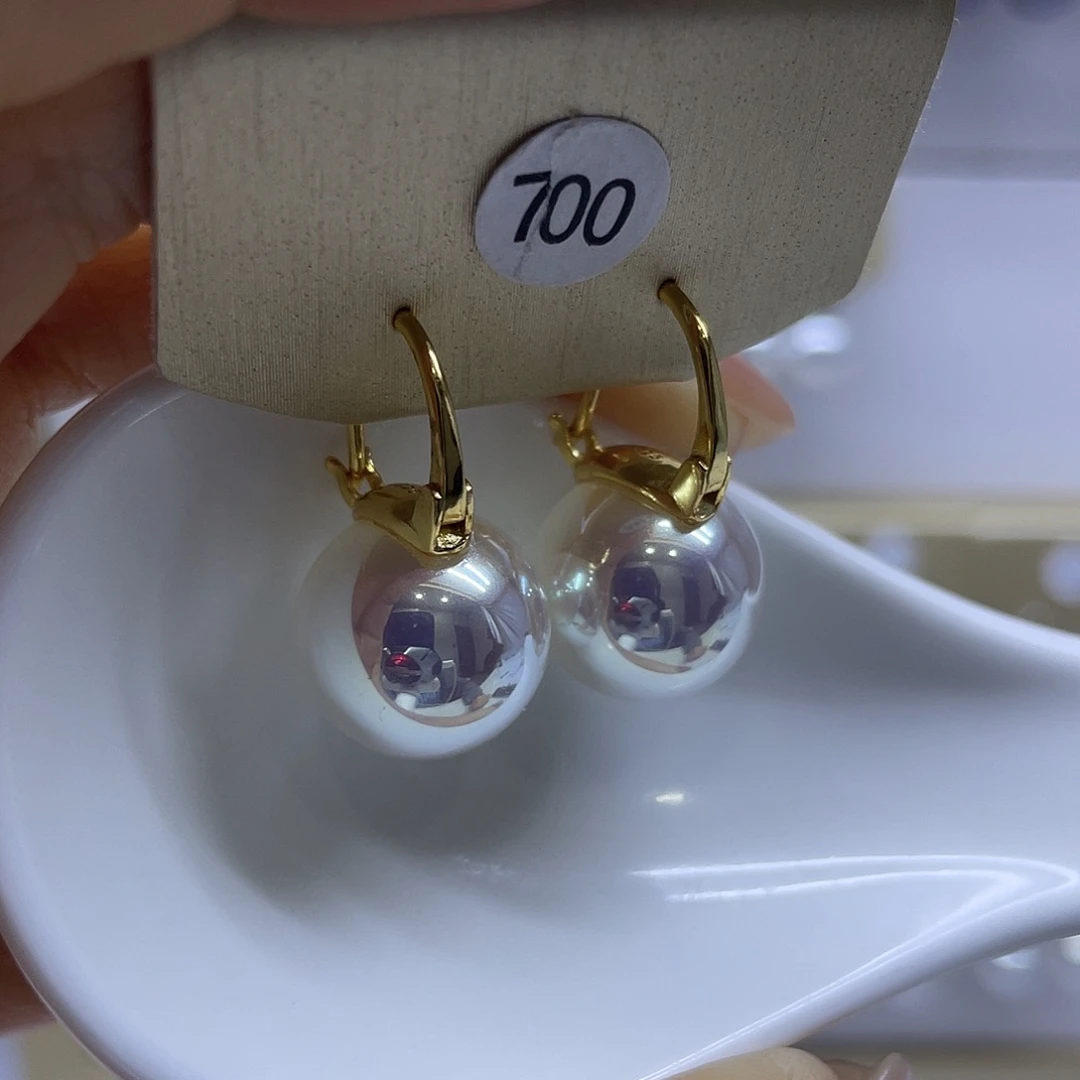 淡水珍珠耳饰银S925镶嵌