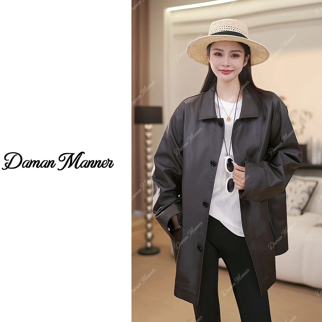 DAMAN | 2025春季新款高定牛皮春款休闲真皮外套YP08