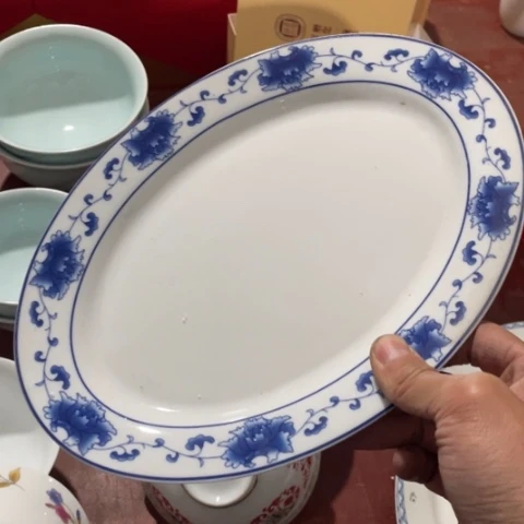景德镇陶瓷红叶陶瓷10英寸