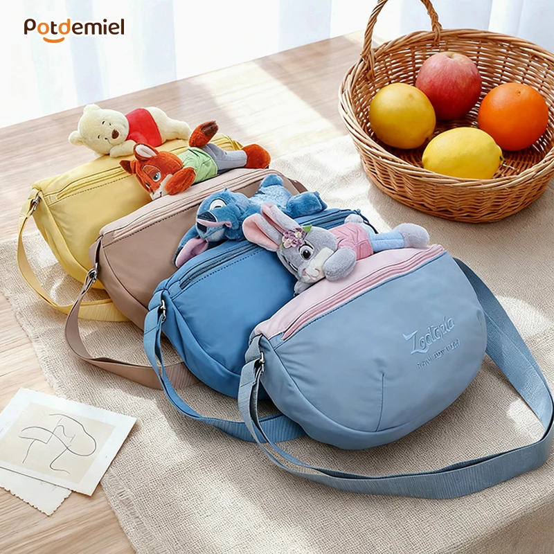 potdemiel蜂蜜罐正版迪士尼史迪仔朱迪尼克萌宝趴趴斜挎包单肩包