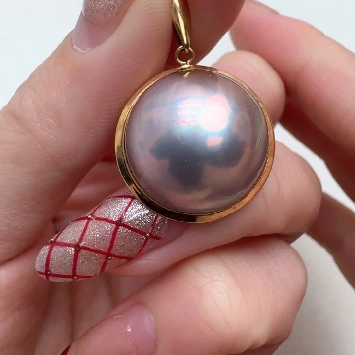 拼合珍珠（马贝珠）颈饰未镶嵌