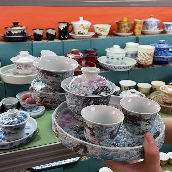 景德镇陶瓷盖碗茶具