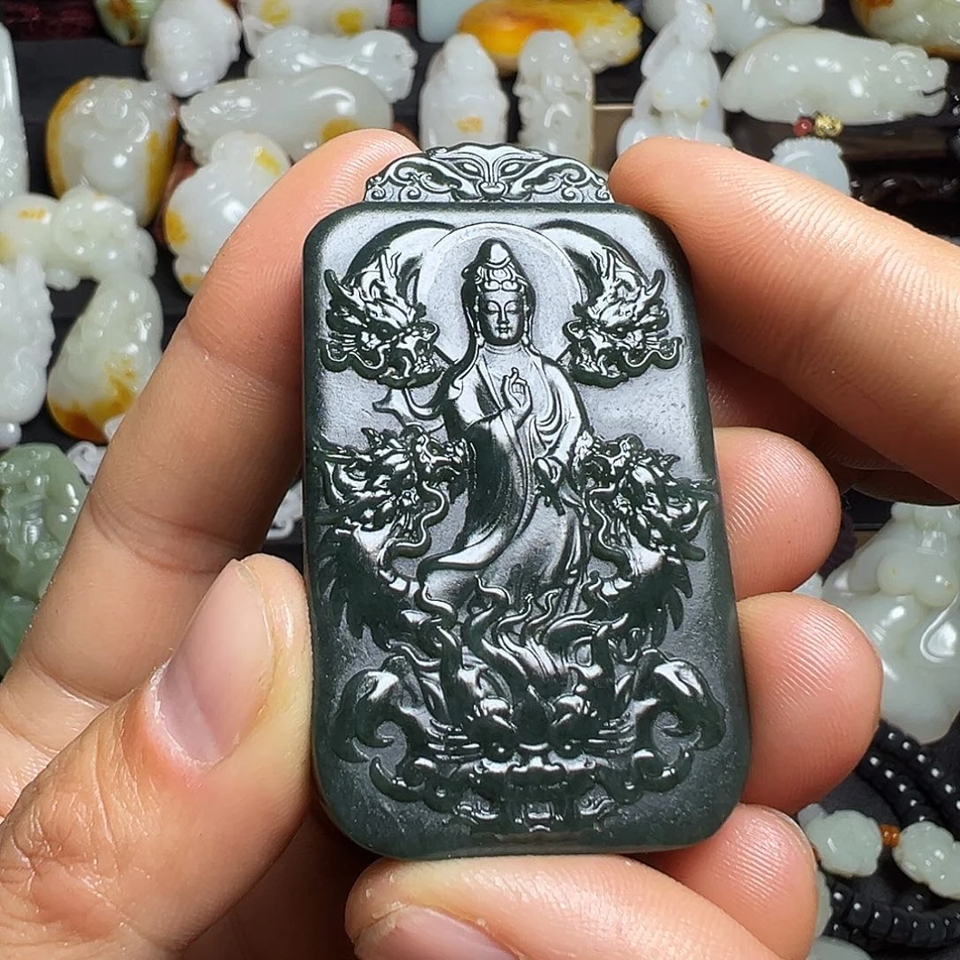 和田玉未镶嵌挂件