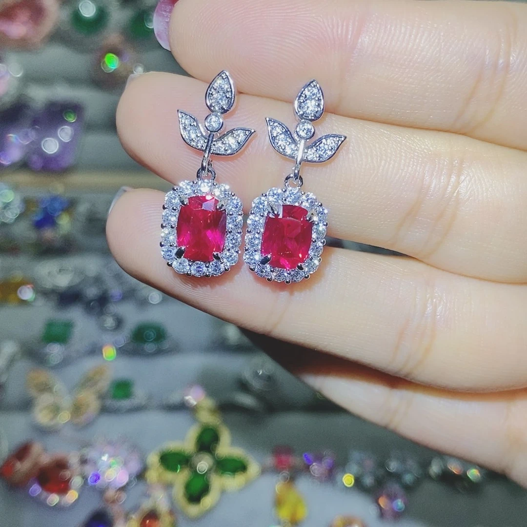 【闪购商品】托帕石耳饰银S925镶嵌