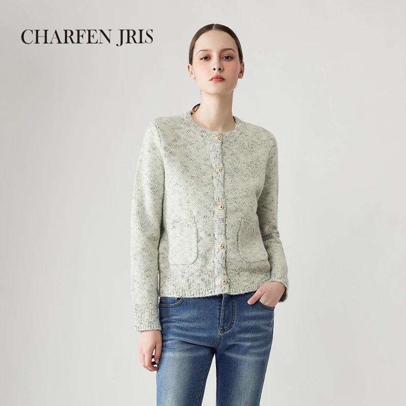 【蜜思仝专属】朝峰冬季气质复古女圆领毛针织衫FJE5E680-6116J上衣