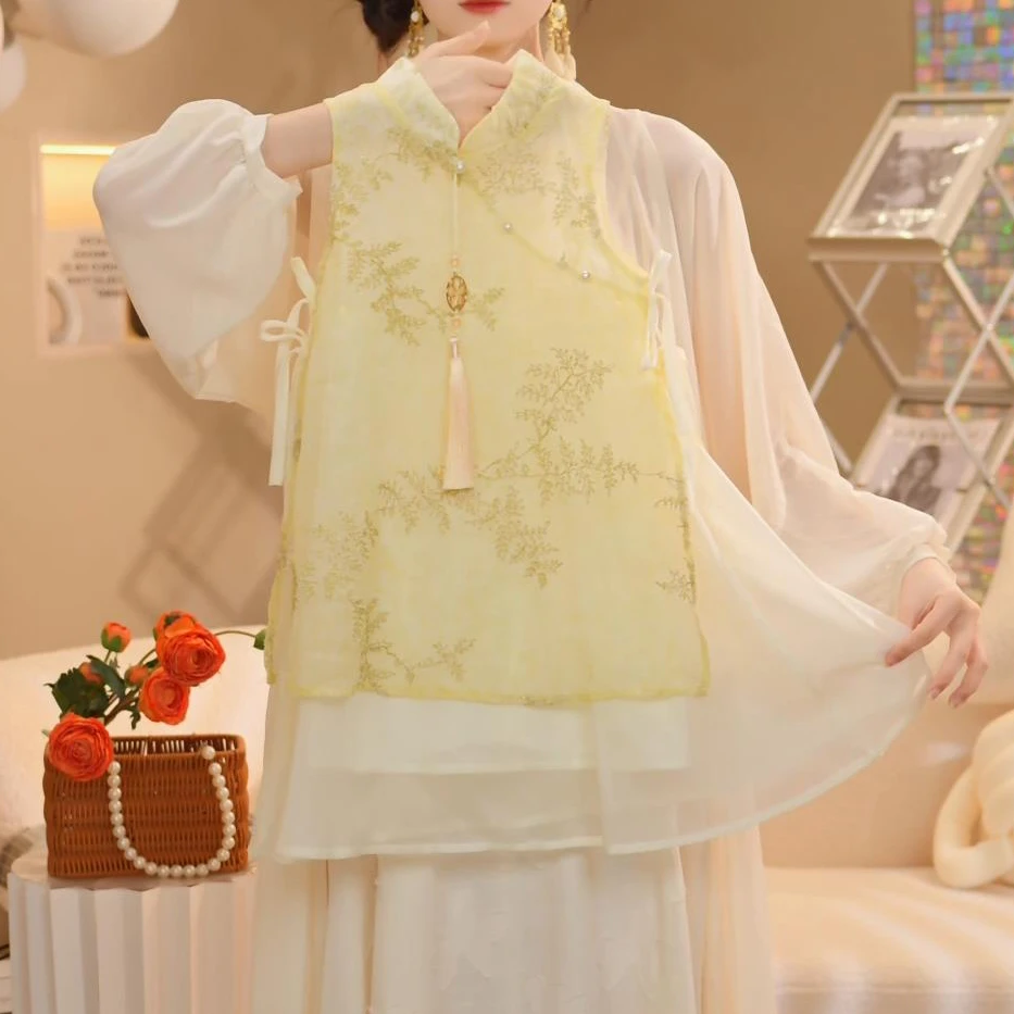 【宝甜】女童2025夏季新款洋气国风新中式旗袍连衣裙-145