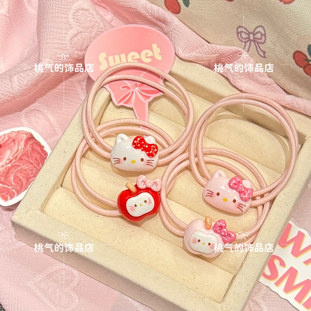 新款KT发圈苹果KT橡皮筋卡通KT猫发绳头绳ins风闺蜜情侣皮筋发绳