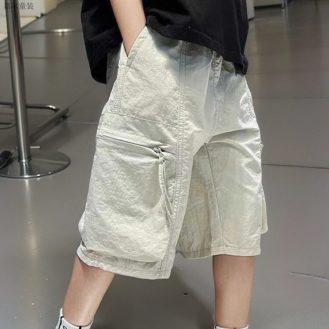 男童短裤2025夏季外穿新款童装中大童五分裤薄款休闲工装裤JE