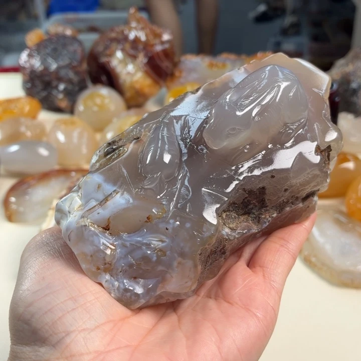 玛瑙/玉髓吊坠(不含链)未镶嵌