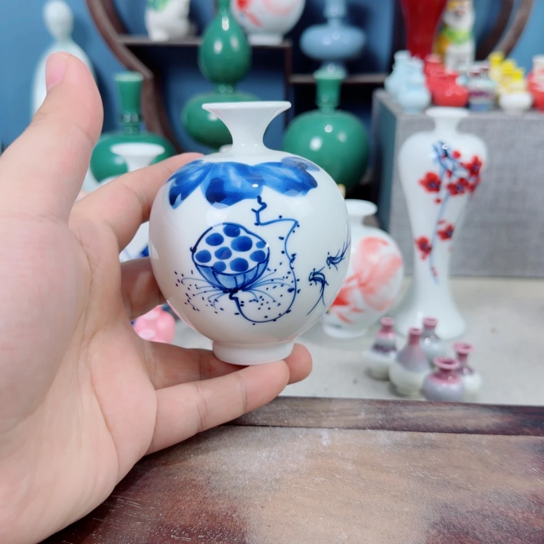 陶瓷手工小花器摆件