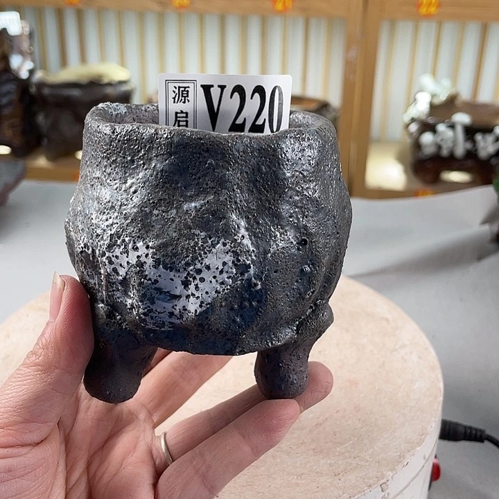 紫砂花盆景德镇陶瓷220
