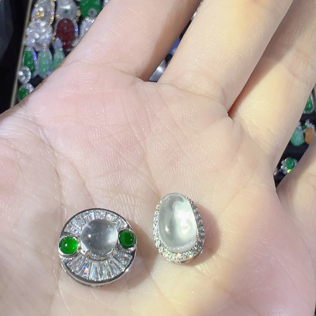 石英质玉银S925镶嵌颈饰