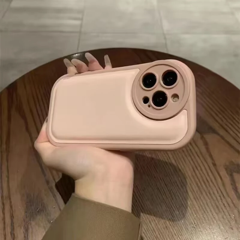 小众气垫皮纹防摔适用iPhone16promax手机壳15pro个性14网红13/12