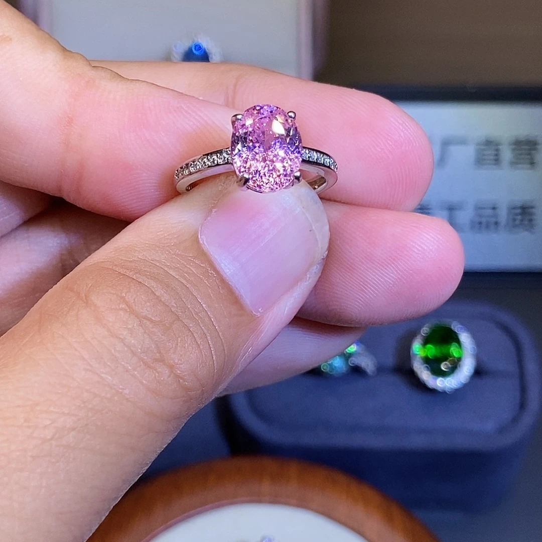 戒指碧玺银S925镶嵌